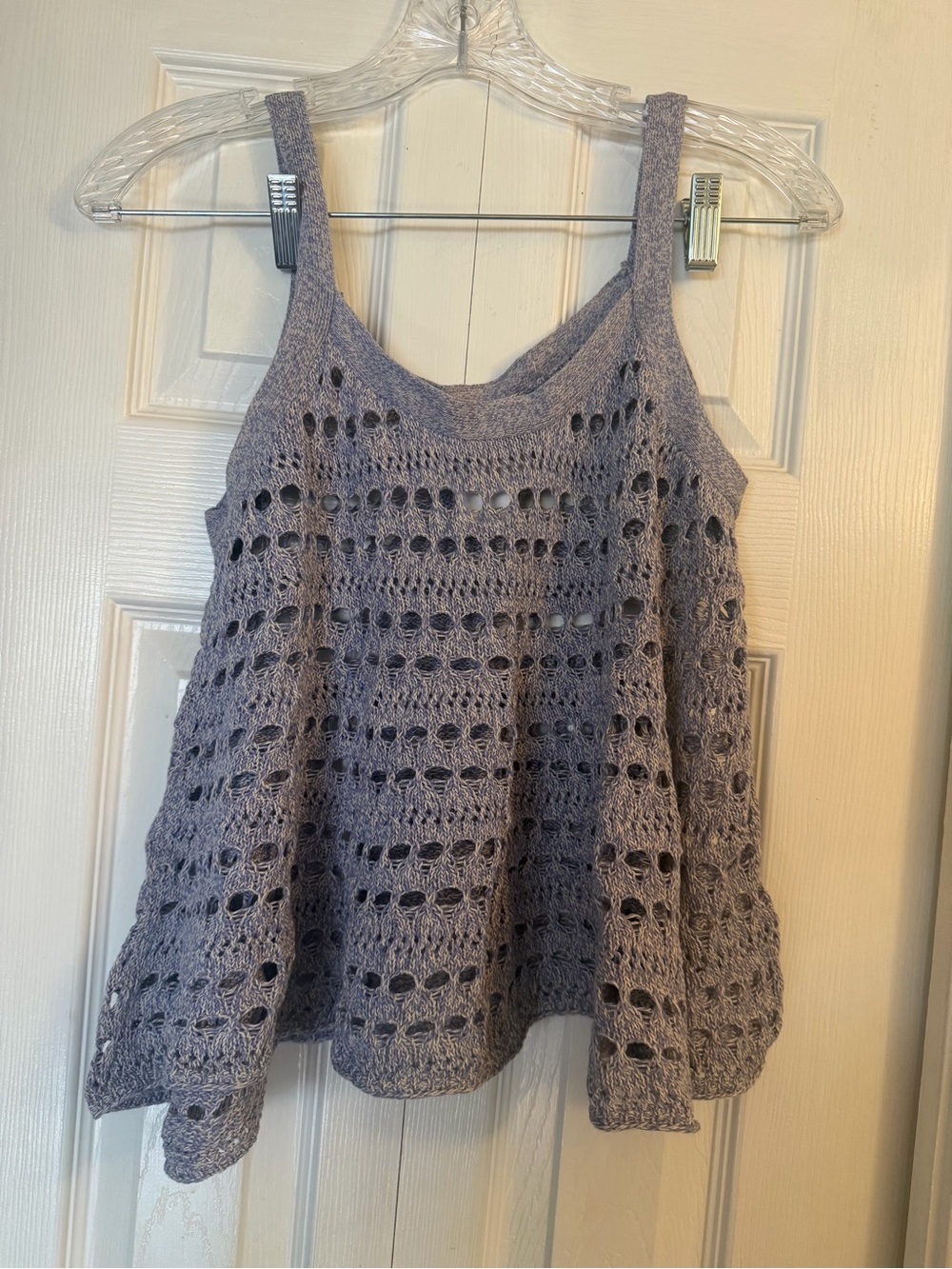 Lightweight Crochet Tank Top in Lavender by Inked and Faded size S
